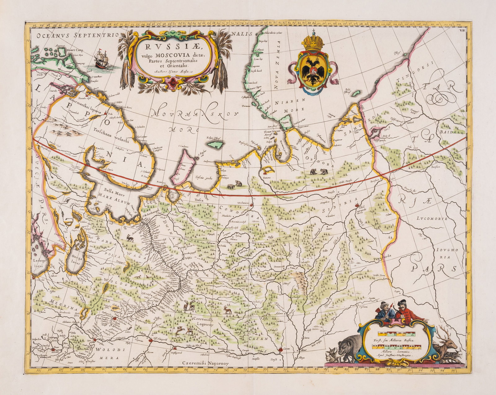 Russia.- Jansson (Jan) and others. Nine maps of Russia and its neighbours, engraved maps, 17th to: Russia.- Jansson (Jan) and others. Nine maps of Russia and its neighbours, including Jansson's 'Russiae, vulgo Moscovia dictae, Partes Septentrionalis et Orientalis', and 'Moscoviae pars Australis Auc