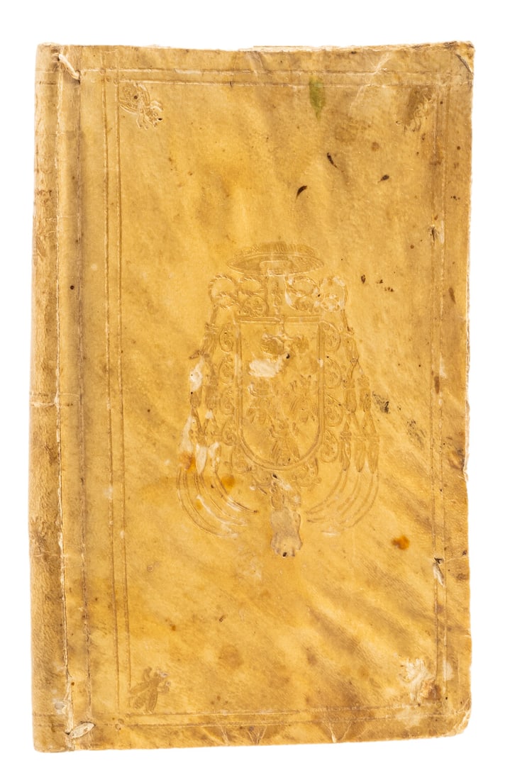 Barberini arms.- Firenzuola (Agnolo) I Lucidi comedia, Florence, Filippo Giunti, 1595; and 8 others (1 of 1)