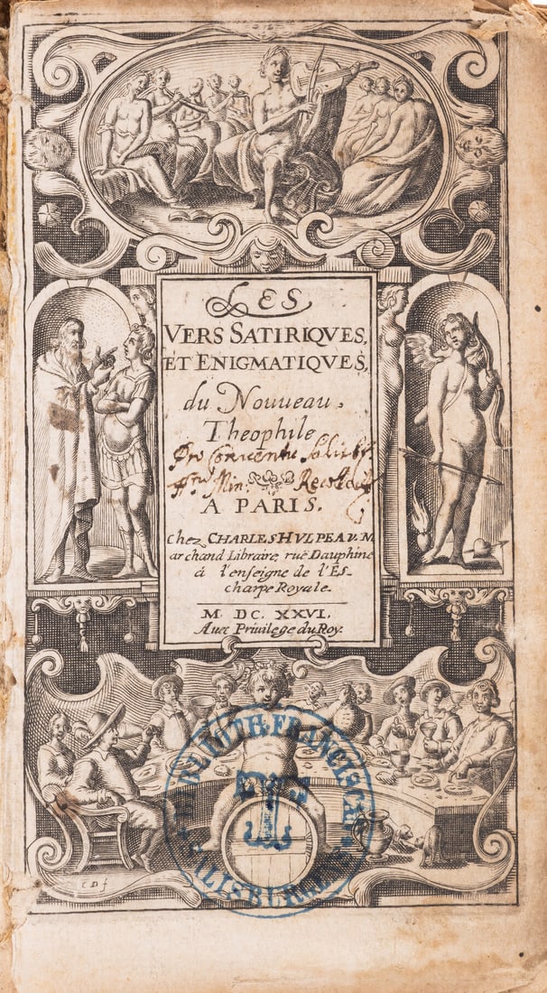 Poetry.- [La Charnays (Pierre Cottignon de)] Les Vers satiriques et enigmatiques du nouveau (1 of 1)