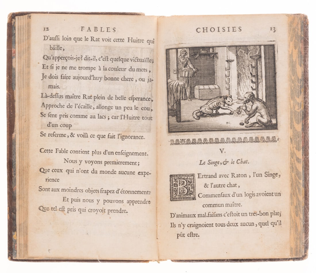 Fables.- La Fontaine (Jean de) Fables novvelles, et autres poësies, partly first edition, Paris, (1 of 1)