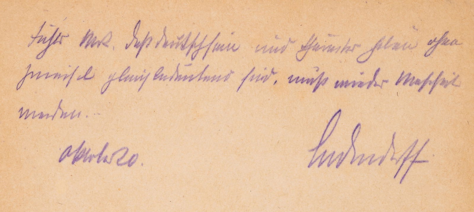 Ludendorff (Erich) Meine Kriegserinnerungen 1914-1918, first trade edition, signed by the author: Ludendorff (Erich) Meine Kriegserinnerungen 1914-1918, first trade edition, signed by the author with a quotation on front free endpaper, Berlin, Ernst Siegfried