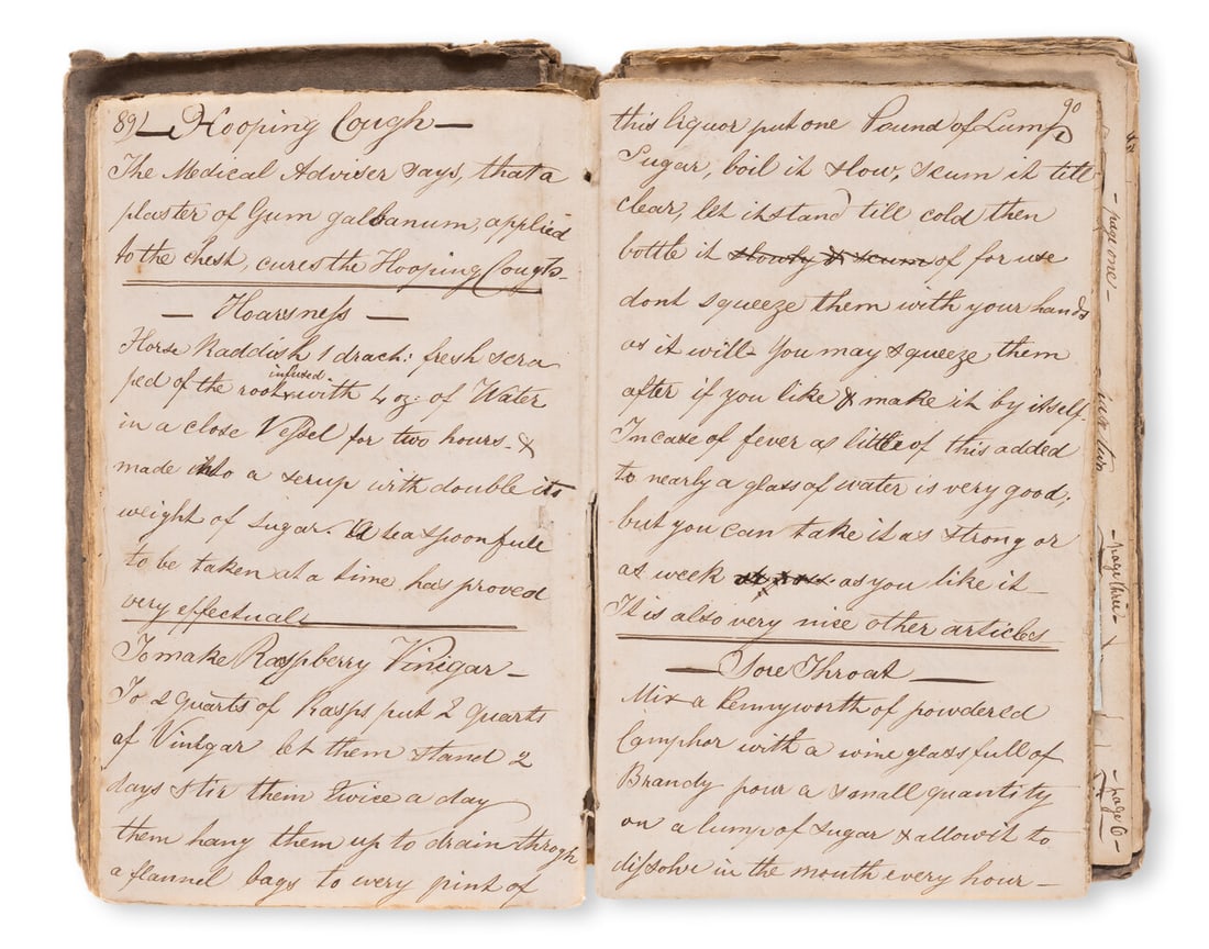 Medical & Miscellaneous Recipes.- Carte (Edward Leigh) Miscellaneous Receipts, manuscript, original (1 of 1)