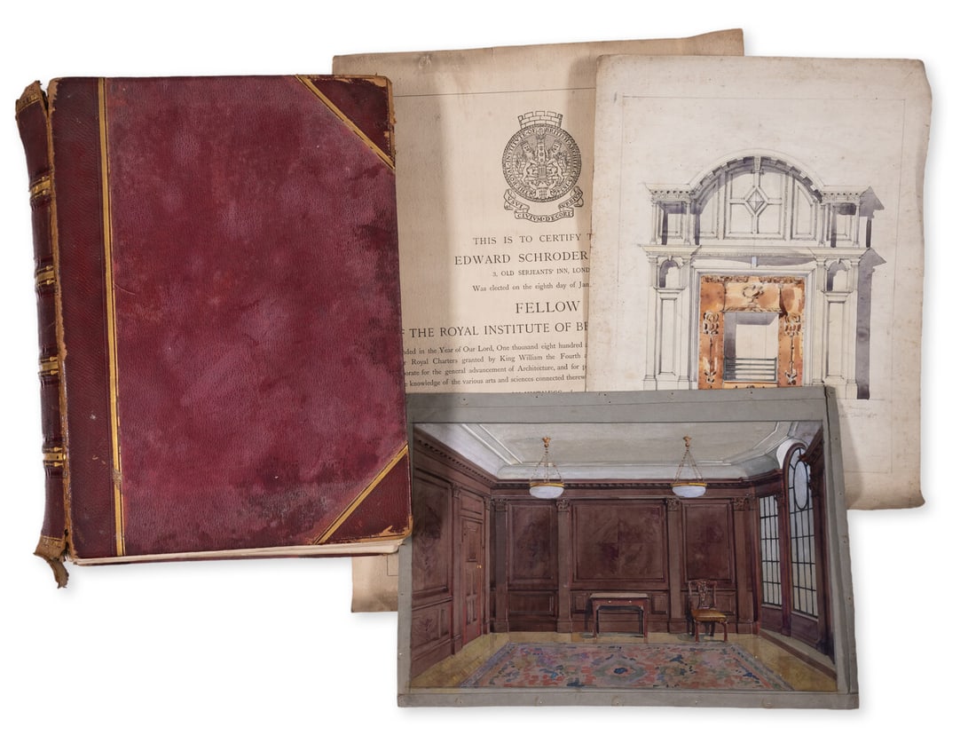 Archive of architectural drawings, sketches, plans and manuscript essays, [19th century] (1 box). (1 of 1)
