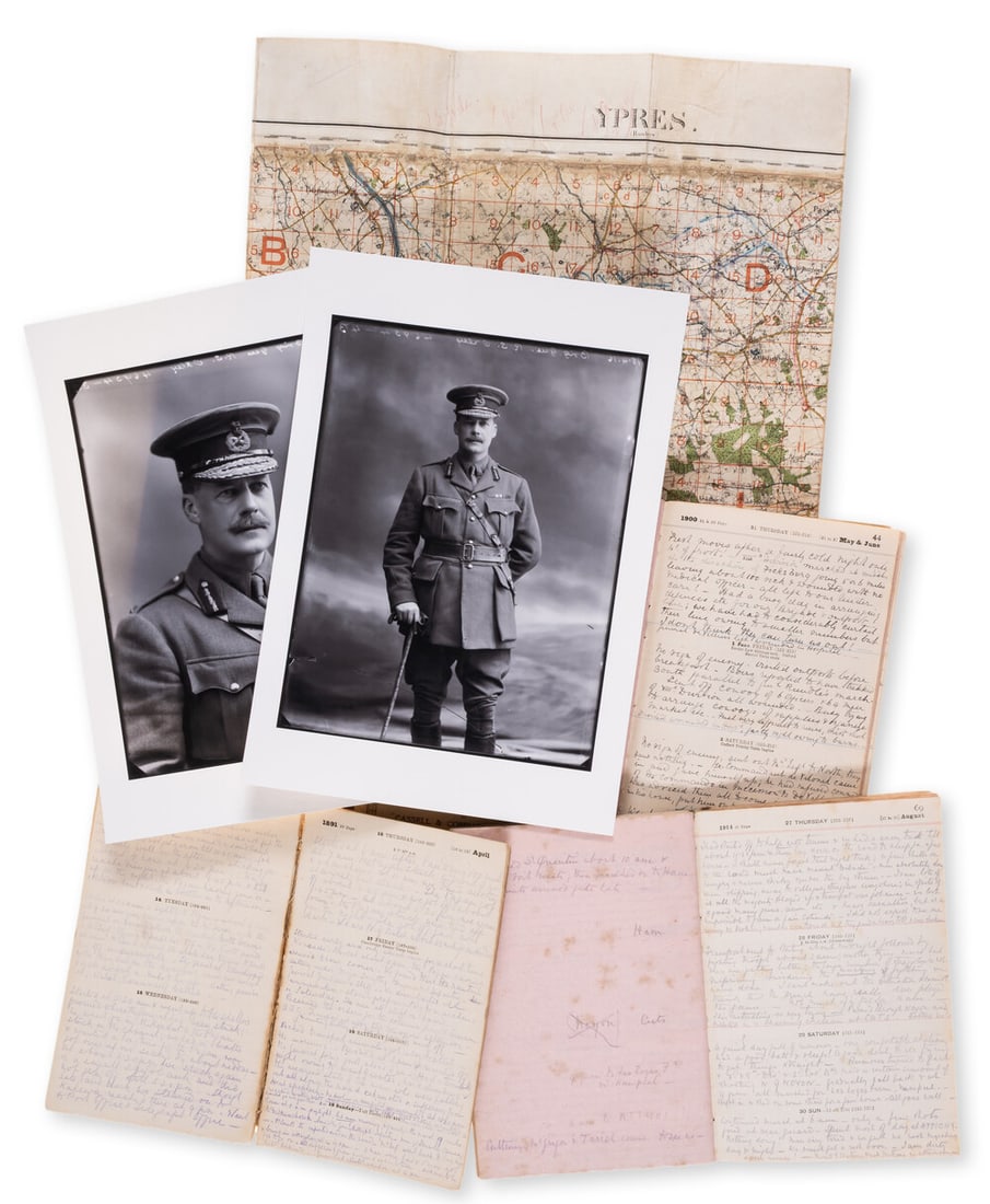 Military.- Oxley (Brigadier General Reginald) War Diaries giving an account of the Anglo-Manipur: Military.- Oxley (Brigadier General Reginald) 5 War Diaries giving a personal account of the Anglo-Manipur War, the Second Boer War and the First World War,&