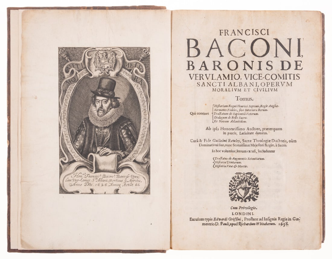 Bacon (Sir Francis) Operum Moralium et Civilium, first edition, first issue, 1638. (1 of 1)