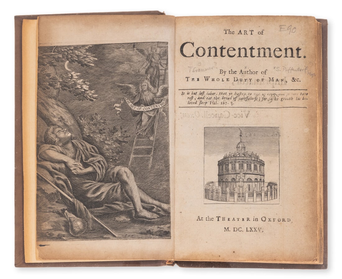 [Allestree (Richard)] The Art of Contentment, Oxford, At the Theater, 1675. (1 of 1)