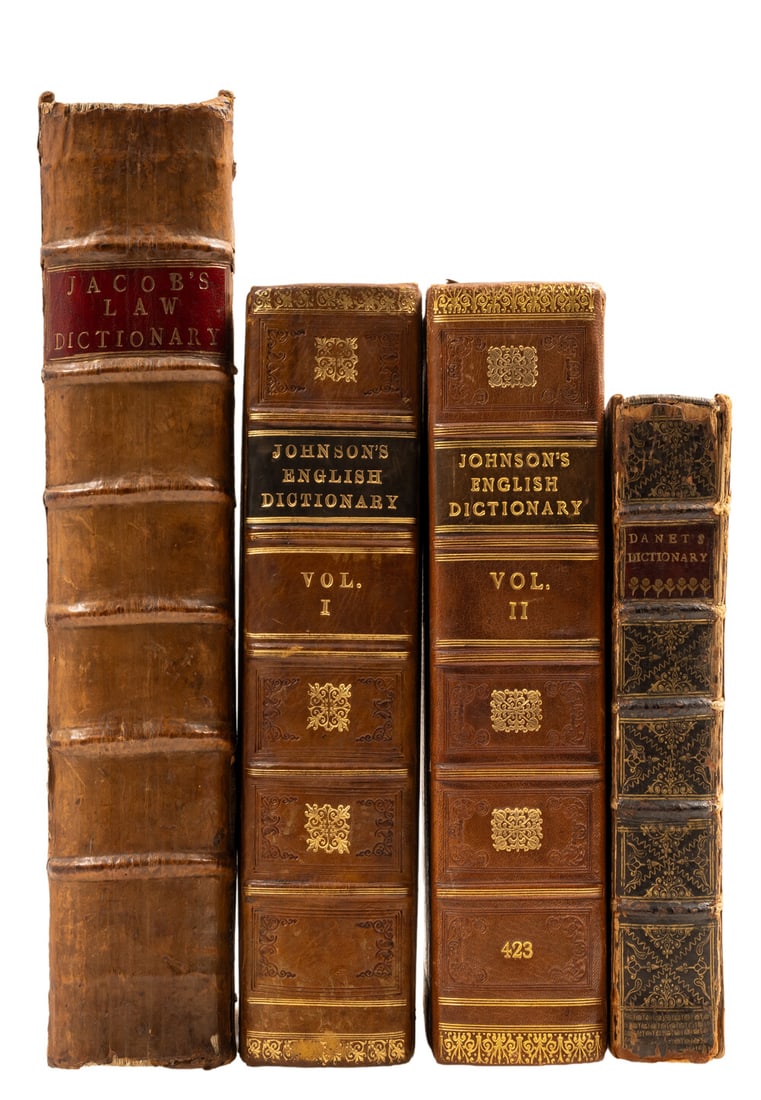 Johnson (Samuel) A Dictionary of the English Language, 2 vol., 1824; and 2 other dictionaries (4) (1 of 1)