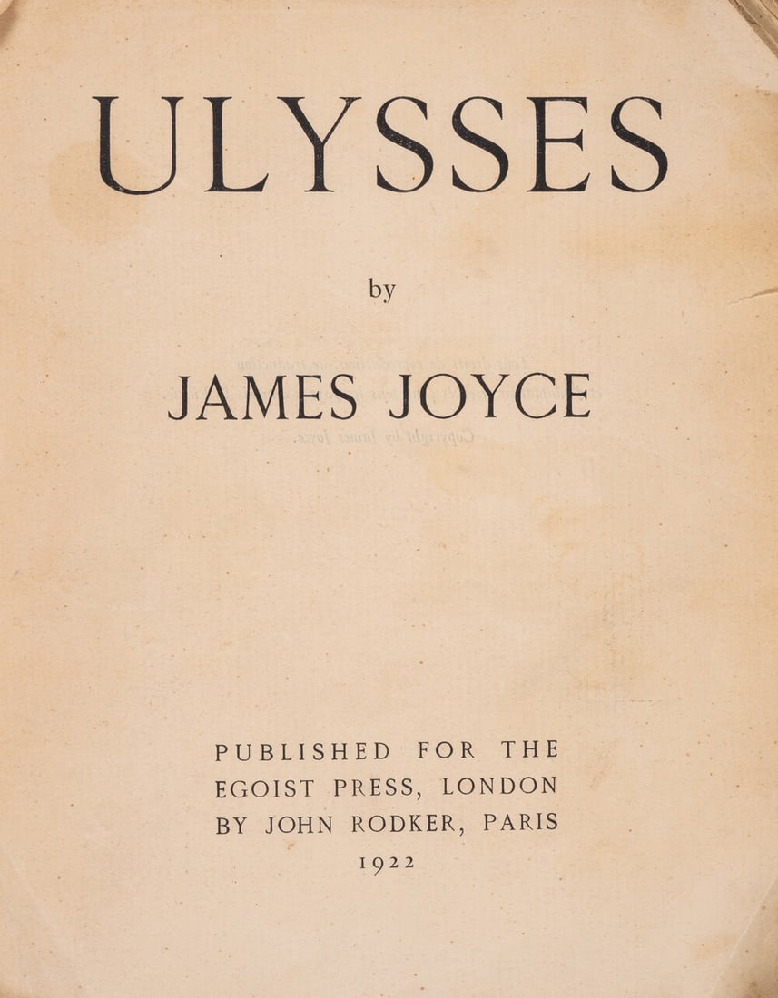 Joyce (James) Ulysses, first English edition, one of 2000 copies on handmade paper, disbound, Paris, (1 of 1)