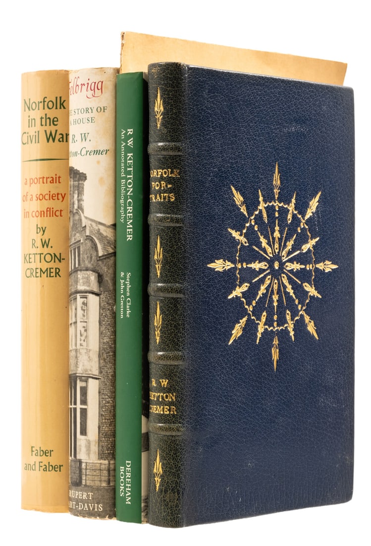 Ketton-Cremer (Robert Wyndham) Norfolk Portraits, first edition, first impression, 1944; and 4 other: Ketton-Cremer (Robert Wyndham) Norfolk Portraits, first impression, illustrations, bookplate, the odd mark, contemporary navy morocco, upper cover with tooled dec