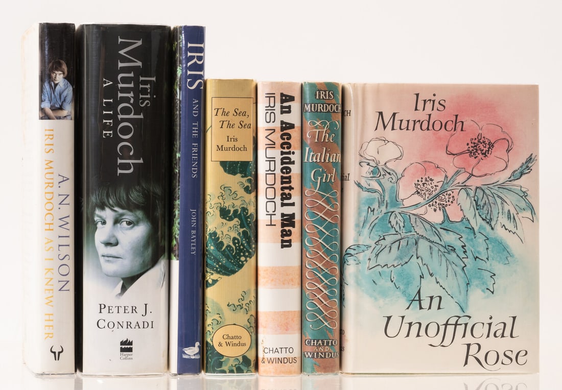 Murdoch (Iris) An Unofficial Rose, first edition, 1962; and 6 others by Murdoch (7): Murdoch (Iris) An Unofficial Rose, very faint browning trips to endpapers, head of spine faded, 1962; The Italian Girl, bookseller's ticket to front