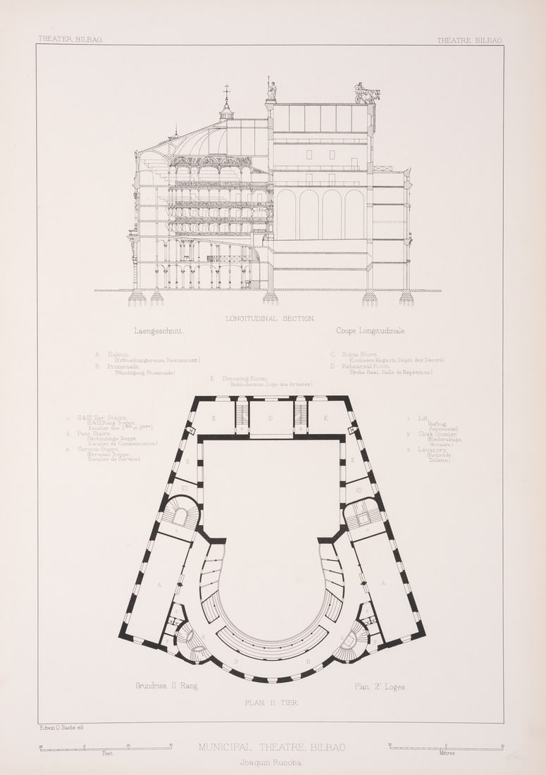 Sachs (Edwin) Modern Opera Houses and Theatres, 3 vol., subscriber's copy No. 22, 1896-98; and 5 (1 of 2)