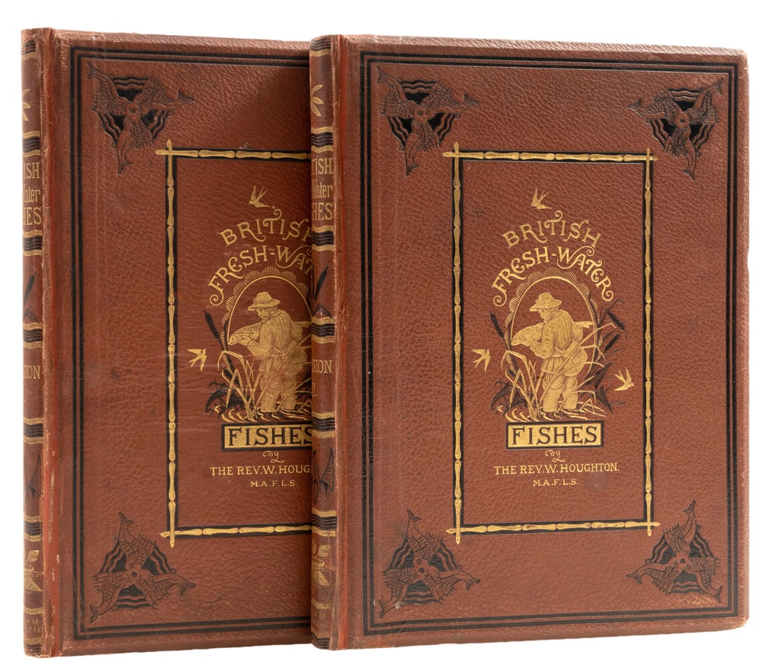 Angling.- Houghton (Rev. William) British Fresh-Water Fishes, 2 vol., first edition, [1879].: Angling.- Houghton (Rev. William) British Fresh-Water Fishes, 2 vol., first edition, half
