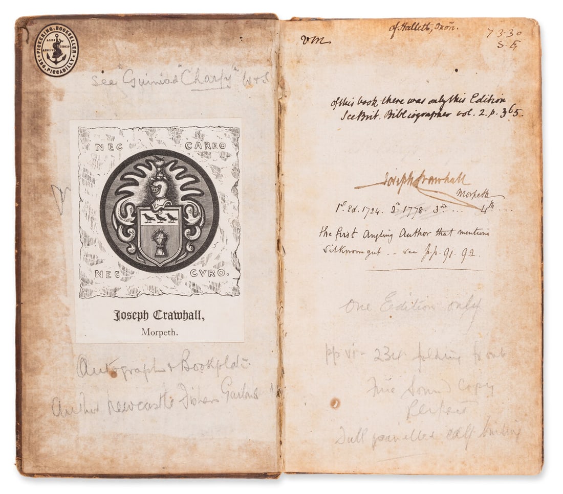 Angling.- Saunders (James) The Compleat Fisherman, first edition, Joseph Crawhall's copy, Printed (1 of 1)