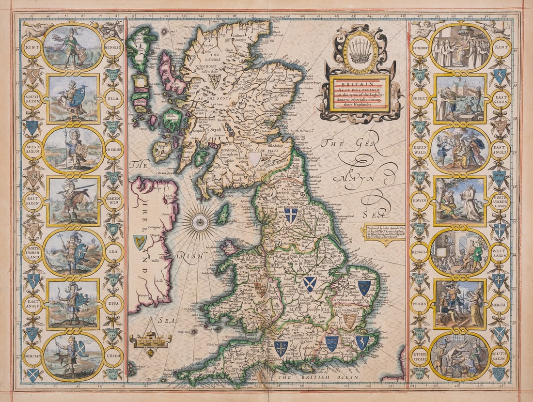 Britain.- Speed (John) Britain as it was devided in the tyme of the Englishe Saxons especially (1 of 1)