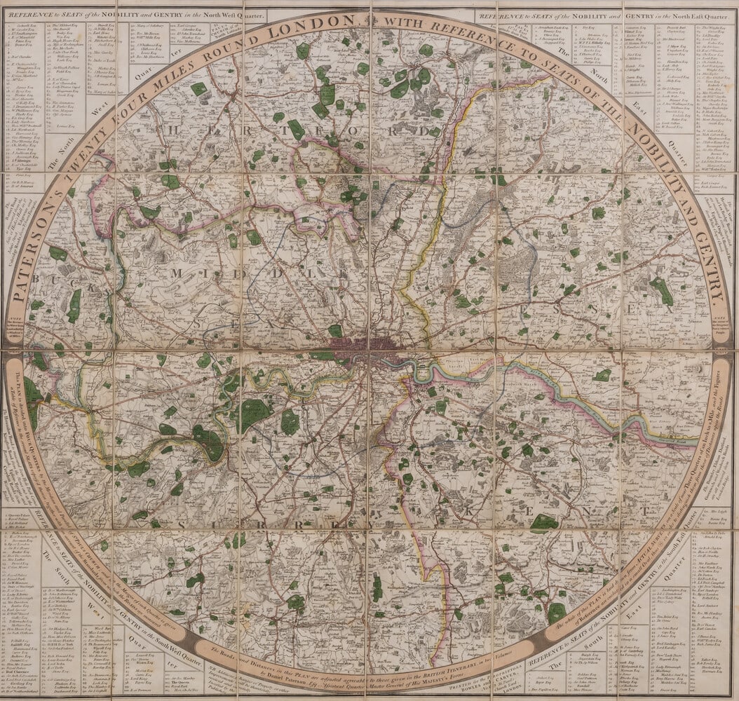 London.- Paterson (Daniel) Paterson's Twenty Four Miles round London, with Reference to Seats of the (1 of 1)