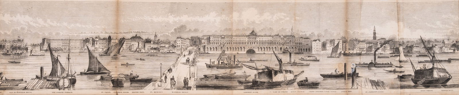 London.- Vizetelly (Charles) Grand Panorama of London from the Thames Extending from the New Houses (1 of 1)