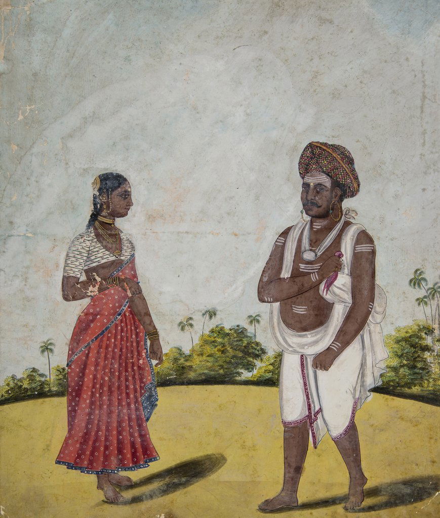 India.- Tanjore School.- Indian Men and their wives, (1 of 1)