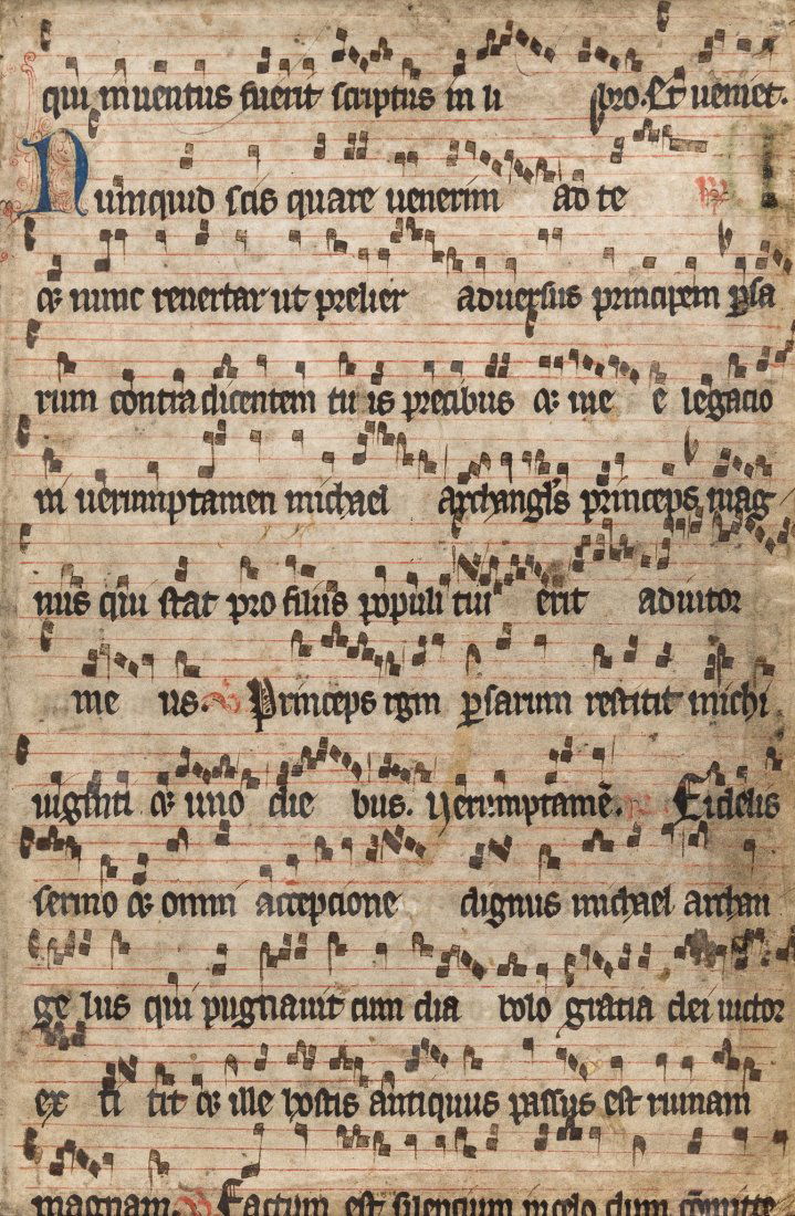 Psalter.-  Single leaf, manuscript in Latin, on vellum, (1 of 1)