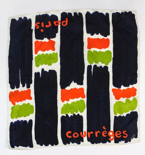 Courreges Paris Printed Silk Scarf ,c.1960's (1 of 1)