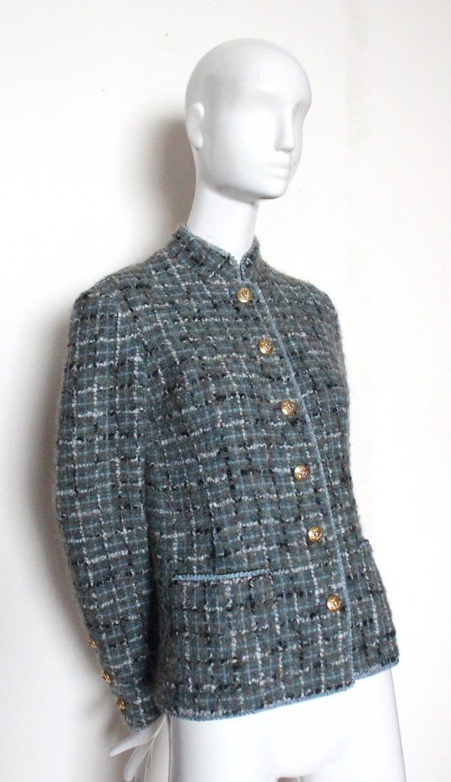 Chanel Haute Couture Blue Tweed Jacket, c.1965 (1 of 6)