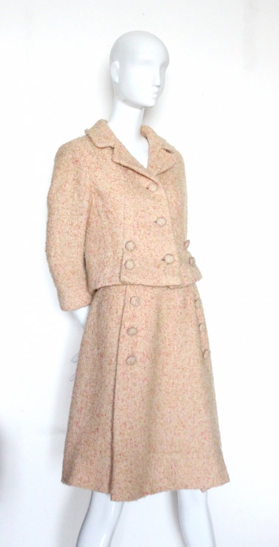 Louis Feraud Pink Wool Tweed Suit, c.1960's (1 of 4)
