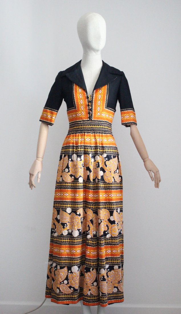 Oscar de la Renta Parsley Print Maxi Dress, c.late (1 of 5)