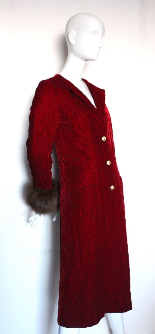 Chanel Couture by Chez Ninon Velvet Coat, ca.1973 (1 of 5)