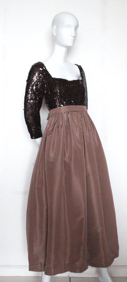 Oscar de La Renta Sequined Evening Dress, c.late 1970's (1 of 4)
