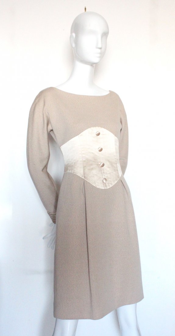 Geoffrey Beene Couture Wool & Silk Dress, c.1990's (1 of 4)