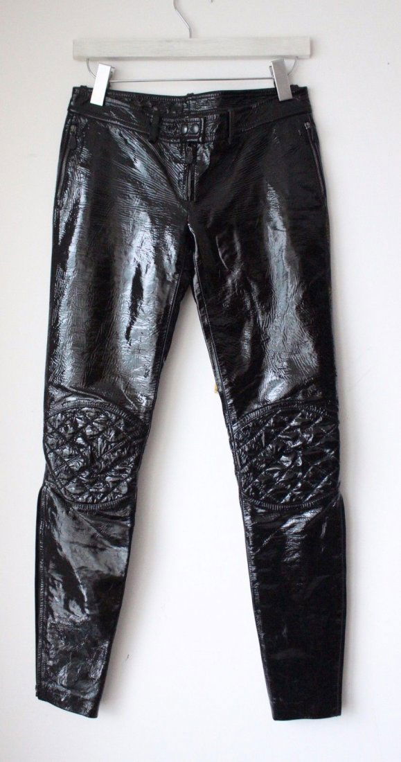 Alexander McQueen Black Patent Leather Pants, F/W 2008 (1 of 6)