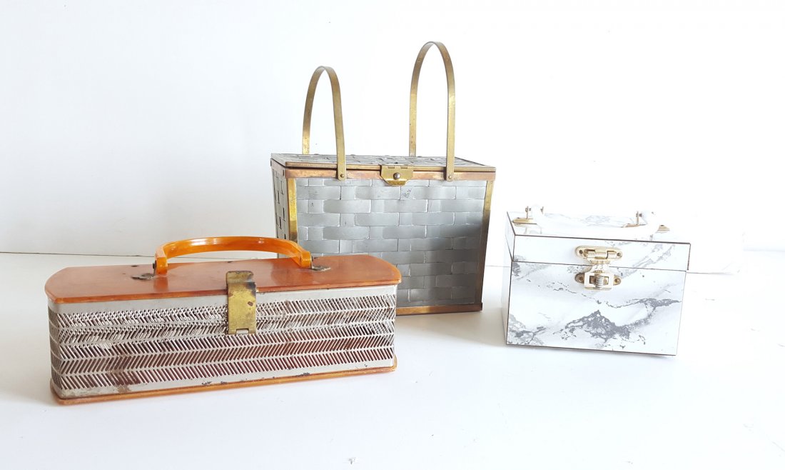 Group of 3 Hardshell Box Bags, ca. 1940's-1960's (1 of 5)