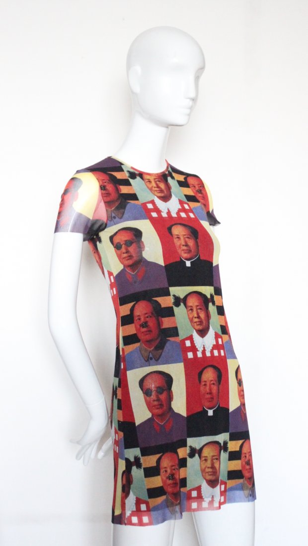 Important Vivienne Tam Mao Print Dress, S/s 1995