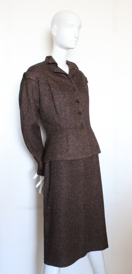 Anthony Blotta Brown & Black Tweed Suit, ca. 1950's (1 of 4)