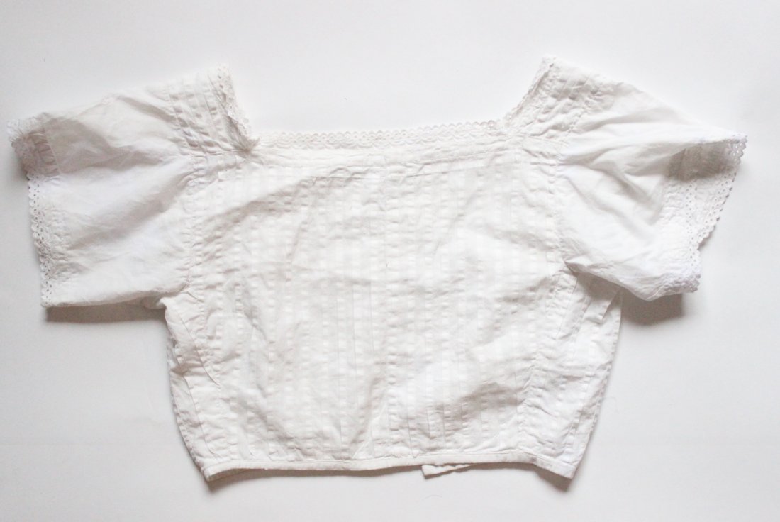 Early 1900's Ladies Underwear Top: Early 1900's Ladies Underwear Top. Deaccessioned from American Textile History Museum, Boston.