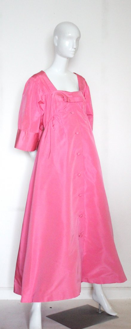 Julie Inc. Couture Pink Silk Evening Coat, ca.1960's (1 of 4)