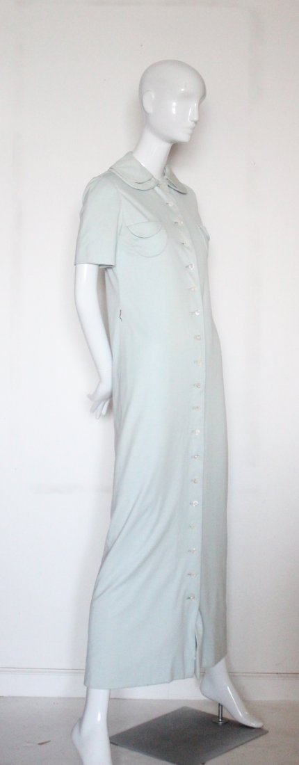 Geoffrey Beene Ice Blue Jersey Dress, ca. 1970's (1 of 6)