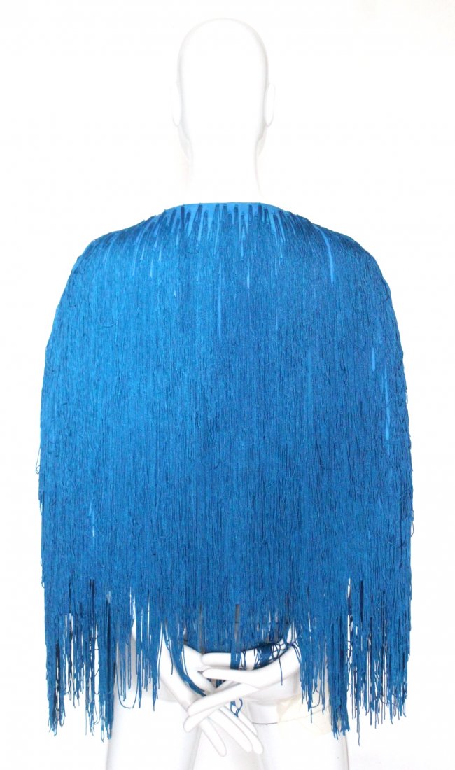 Emporio Armani Beaded & Fringed Silk Cape,ca. 1990's (1 of 5)