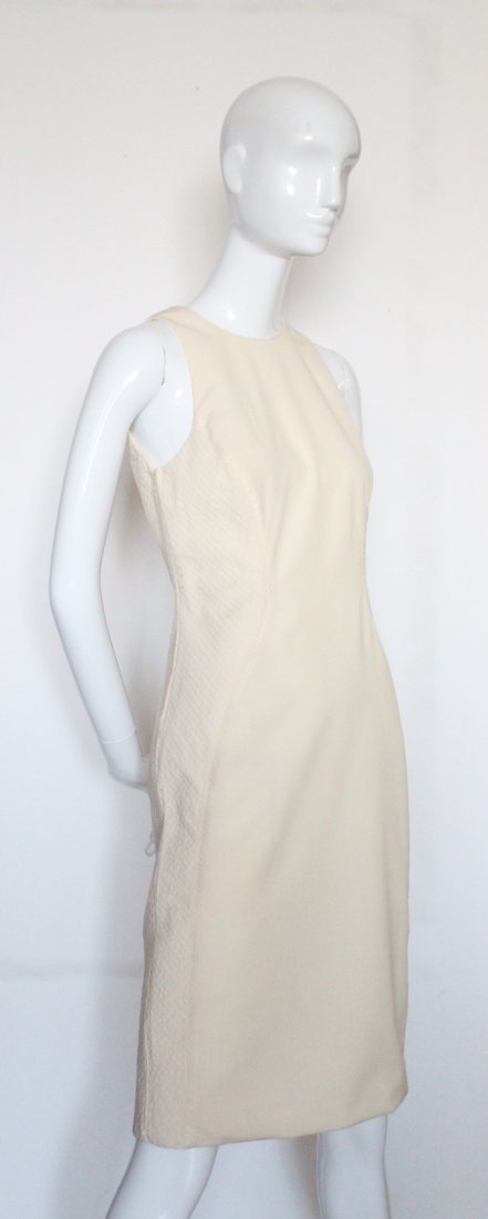 Gianni Versace Couture Ivory Wool Dress, ca.1990's (1 of 4)