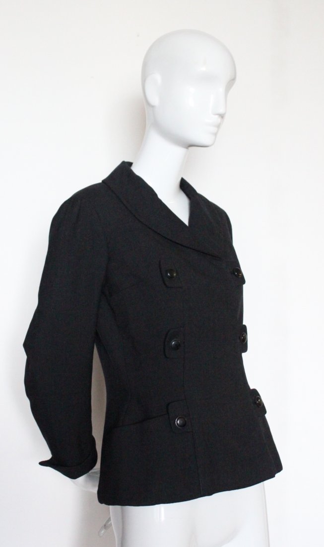 Christian Dior New York Dark Gray Jacket, 1950's (1 of 3)