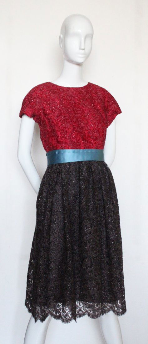 Irving Detroit Lurex Lace Dress, ca. 1960's (1 of 4)