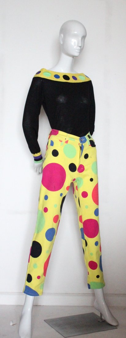 Gianni Versace Polka Dot Jeans & Sweater, 1980's-1990's (1 of 7)