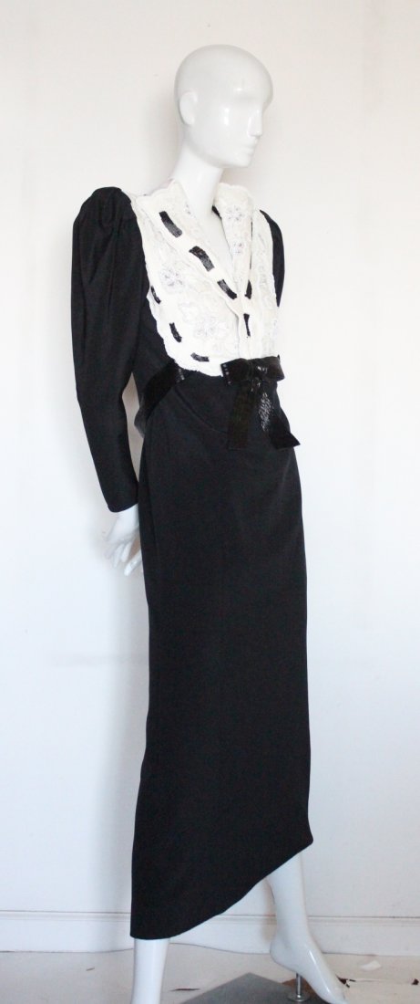 Odicini Haute Couture Embroidered Evening Dress, 1980's (1 of 5)