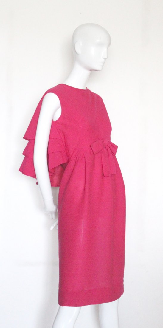 Antonelli Roma by André Laug Fuchsia Couture Dress 1960 (1 of 3)