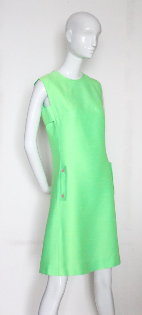 Bleeker Street Neon Green Dress, ca. 1960's (1 of 5)