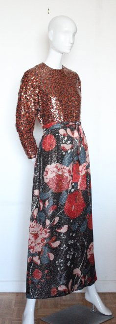 Bill Blass Sequined & Lurex Evening Ensemble, (1 of 4)