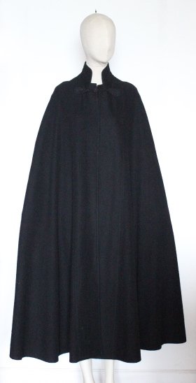 Saint Laurent Rive Gauche Black Cape, early 1970's (1 of 4)