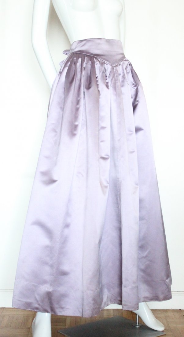 Chanel Creations Lavender Silk Satin Evening Skirt (1 of 4)
