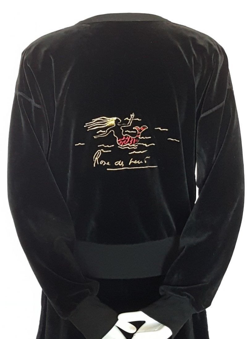 Sonia Rykiel Black Velour Suit, ca. 1980's (1 of 5)