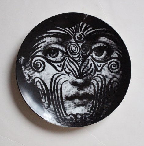 Fornasetti Tema E Variazioni #9 Plate, ca. 1950's-60's (1 of 2)