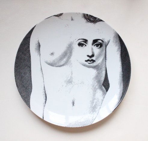 Fornasetti Tema E Variazioni #308 Plate, c.1970s-80s (1 of 2)